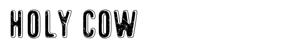 Holy Cow font preview